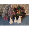 Image 1 : PICKUP IN CANTON - Pinecone Basket, Wreath, And 3 Resin Trees. All In Excellent Condition  