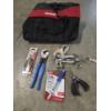 Image 1 : Small Canvas Cinch Husky Bag, With Nail Punch, Drill Bit Set, Nipper Set & More