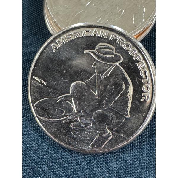 American Prospector .999 Fine Copper Troy Ounce Coin - Mint Condition - Exceptional Coin