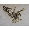 Image 2 : 2'' Gold Tone Eagle Pendant With Box