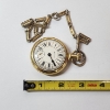Image 5 : Stunning WORKING Westclox Modern Pocket Watch with Train Engraving on 12" Chain
