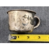 Image 5 : Vintage Sterling Silver Spoon & Small Cup Ft. Engraved Cat Picture Weighing 74.5 Grams