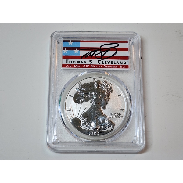PCGS PR70 2021-S American Silver Eagle Reverse PR - Type 2 - 1 oz .999 Fine Silver 