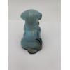 Image 3 : Degenhart Glass Dog Figurine - Blue Marbleized - ~2.5 inches