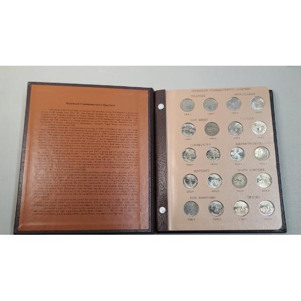 Completed 1999-2008 Washington Quarters Statehood Commemorative Coin Collection Book 