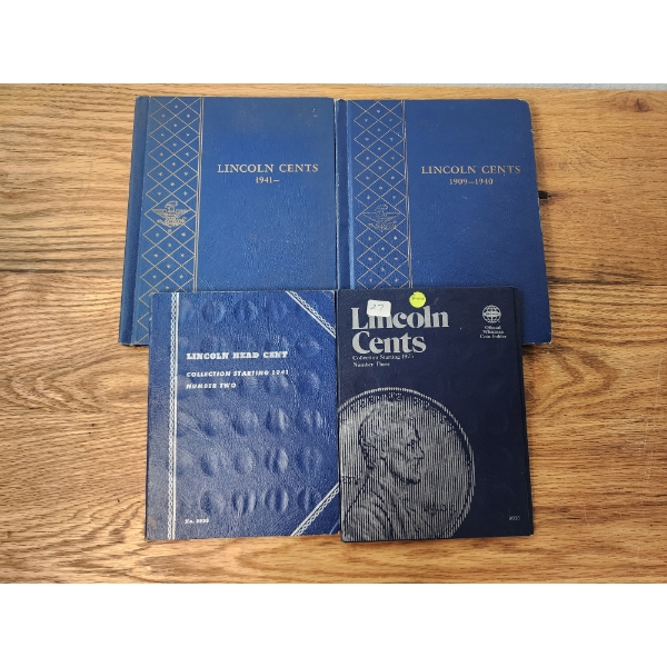 Lot of (4) Coin Collecting Books - Coins Included! See Photos & Description!