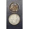 Image 1 : 2 Pc Barber (Liberty Head) Half Dollars 90% Silver - 1910 P / S - See Pics