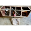 Image 1 : Assorted Fasteners incl Nails, Bolts and More in Vintage Wooden Tool Box