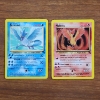 Image 1 : Two Vintage Non Holo Rare Fossil Set Pokemon Trading Cards ~ Articuno 17/62 & Moltres 27/62