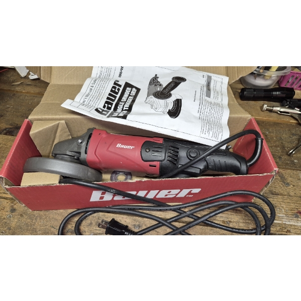 PICKUP IN CANTON -  NEW IN BOX -Bauer Angle Grinder - Excellent Condition - See Pics