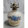 Image 4 : Vintage Oil Lamp - Lovely Flower Design (6" Base, 7" Chimney)
