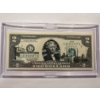 Image 1 : 2003 United States Jefferson OHIO $2.00 Bill In Hard Case Holder - Mint Condition - RARE