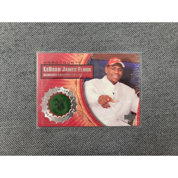 2003 Upper Deck LB4 Hardcourt LeBron James Game Floor Trading Card