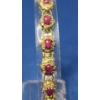 Image 2 : Women's Sterling Silver Bracelets With Purple & Clear Stones - Total Weight: 14.9g