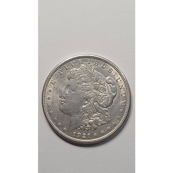United States 1921-S 90% Silver Morgan Dollar - AU Condition
