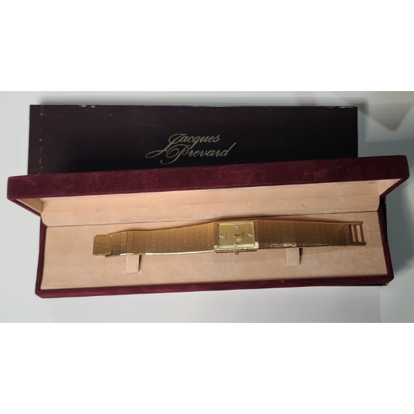 Vintage Men's Jacques Prevard Quartz Tank-style Dress Wristwatch With Original Boxes - Untested