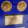 Image 4 : United States Bicentennial Gold Set Display Ft. Two Gold Plated Half Dollars & Gold Stamp