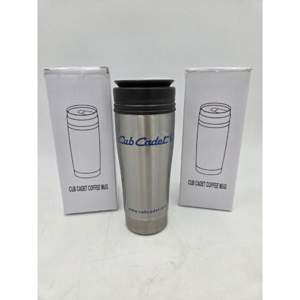 Two New In Box, Metal Insulated Cub Cadet Travel Cups