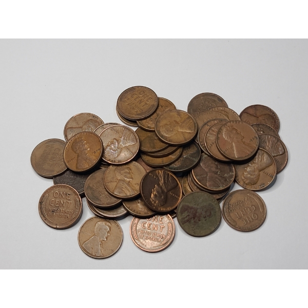 Collection Of 1930's United States Lincoln Wheat Cents - Face Value: $0.50