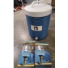 Image 1 : New 2 Gallon Drink Cooler & Two Heated Goodyear Travel Mugs