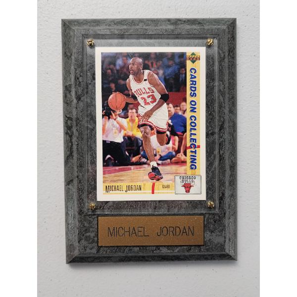 Michael Jordan Upper Deck Cards on Collecting Basketball Card Enclosed in Plaque