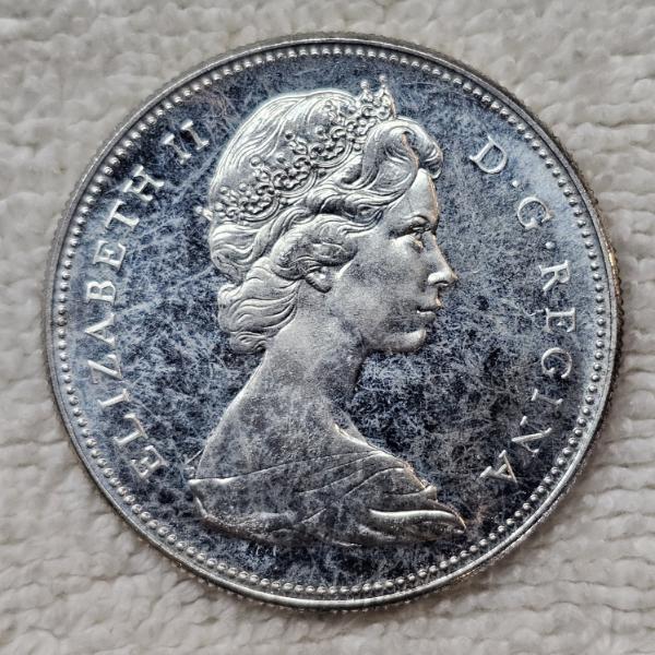 1967 Royal Canadian Mint Centennial Flying Goose 80% Silver Dollar Coin