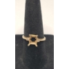 Image 1 : 10K Yellow Gold Semi Mount Emerald Setting & Clear Accent Stones - Size 6.5 - Weight: 2.0g