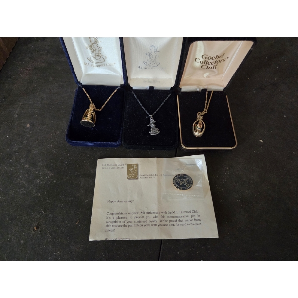 *Pick Up At Louisville Home - No Shipping Available* Three Like New Collectable Hummel Necklaces & C