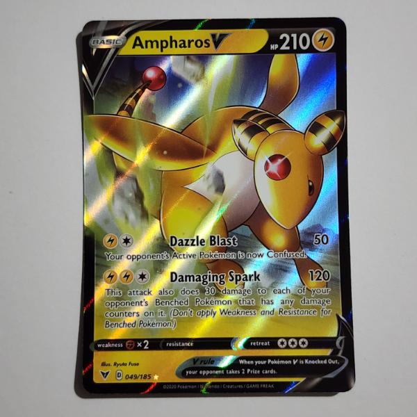 Ampharos V 049/185 Holo Rare Pokemon Trading Card