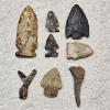 Image 1 : EARLY AMERICAN! Antique Assortment of Native American Stone Artifacts including Arrow/Spear Heads