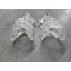 Image 3 : Rare! Exquisite Glass Automobile Bud Vase Pair 