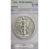 Image 2 : ICG 1943 VF35 Details 90% Silver Walking Liberty Half Dollar