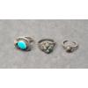Image 3 : (3) Sterling Silver Rings - Sizes In Photos - Total Weight: 9.3g