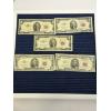 Image 1 : United States two-dollar bills featuring a Red Seal (3) - $5 Red Seal notes (2) - 1953- 1953A (2) 