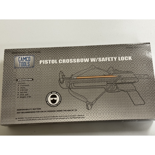 Camco Tools Pistol Crossbow With Safety Lock - Brand New In The Box