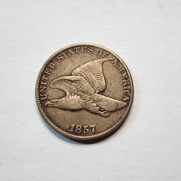 1857 United States Flying Eagle Cent 