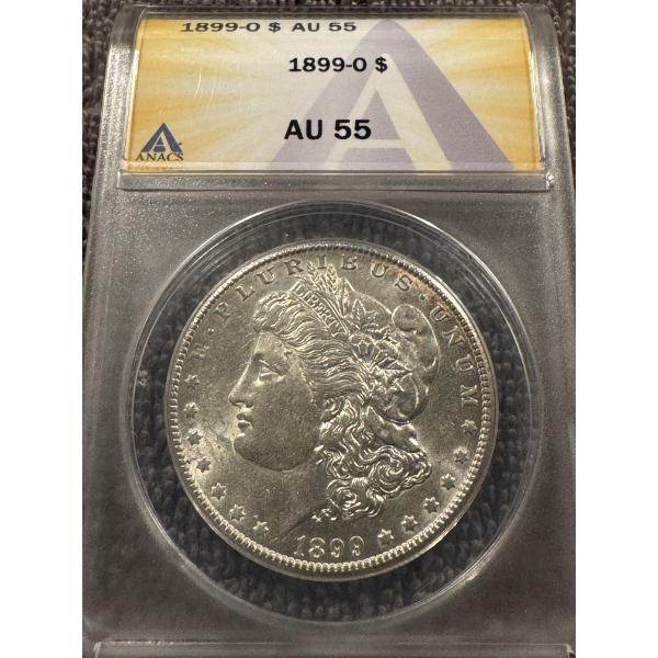 1899-O United States Silver Morgan Dollar - ANACS AU 55