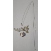 Image 1 : Sterling Silver 30" Necklace, Pendant & Brooches Featuring Beau Seagull Flock Brooch- TW 12.7 Grams