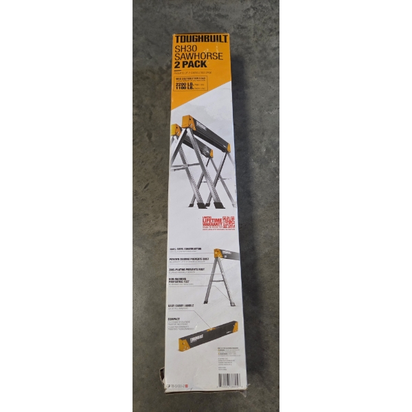 New In Box Tough Built SH30 Sawhorse 2 Pack