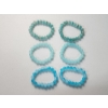 Image 2 : Lot of 6 Assorted Shades of Blue Stone Beaded Bracelets 