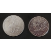 Image 2 : Lot of 2 Silver 1oz Coins.  2023 American Silver Eagle and 2011 Canadian Maple Leaf.
