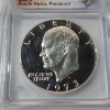 Image 2 : ICG PR 69+ DCAM From Government Packaging 1973-S Eisenhower Dollar Signed by Austin Hutto