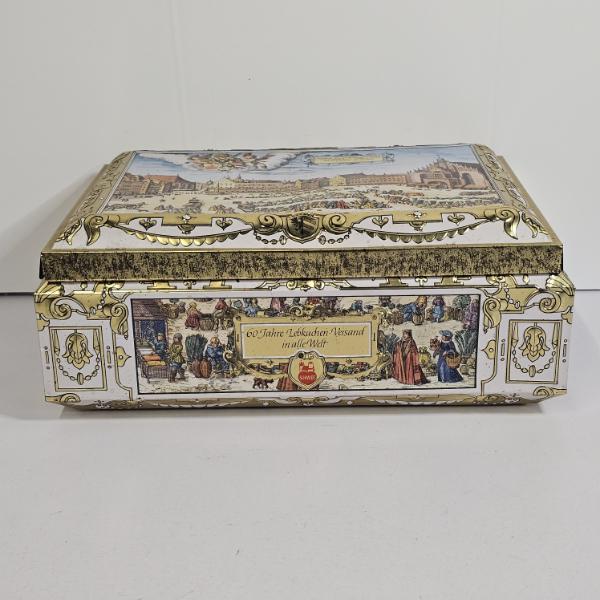 1987 Vintage E. Otto Schmidt Nürnberger Lebkuchen Und Honig Large Rectangular Biscuit Cookie Chest