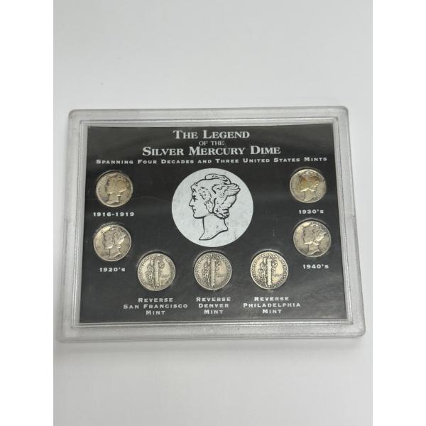 "The Legend of the Silver Mercury Dime" Collectors Set- Incredible Condition
