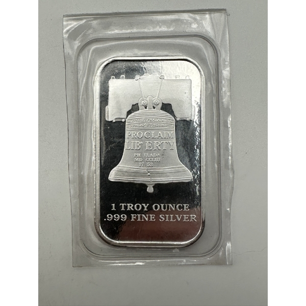 SD Bullion Proclaim Liberty 1 troy ounce .999 fine silver bar
