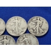 Image 3 : x5 90% Silver Walking Liberty Half Dollars: 1943, 1943, 1943, 1944, 1944 FV: $2.50