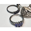 Image 9 : Six Assorted Sterling Silver Rings with Various Gemstones and Styles TW: 13.0g