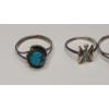 Image 2 : Assorted Vintage Sterling Silver Jewelry With Turquoise - Total Weight: 8.1g
