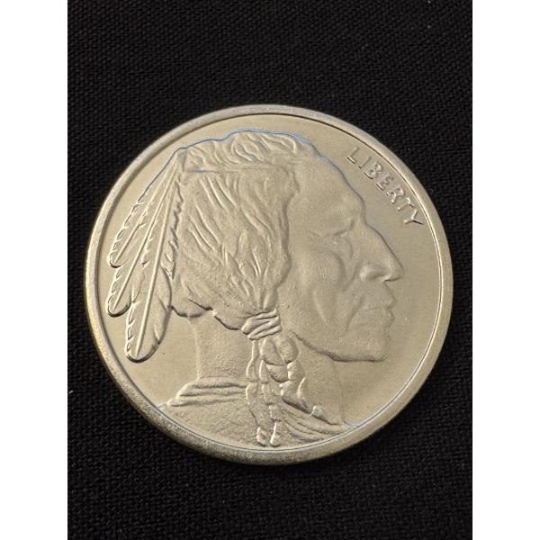 Vintage Navajo Indian Buffalo .999 Fine Silver Tory Ounce Coin - Mint Condition