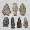 Image 1 : EARLY AMERICAN! Antique Assortment of Native American Stone Artifacts including Arrow/Spear Heads